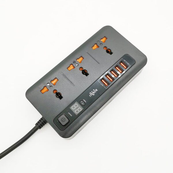 وصلة كهرباء بسلك 5 مداخل USB بطول 2 متر