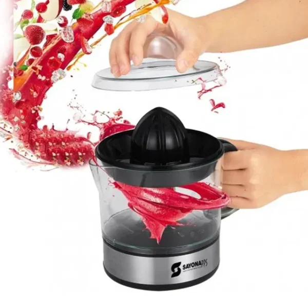 عصارة حمضيات كهربائية سايونا SCJ-4387 – سعة 0.8 لتر، 45 واط، تصميم شفاف ومضغوط